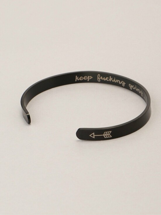 Jewelry - Black Inspirational Bracelet Adjustable